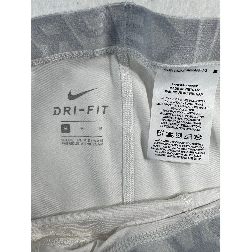 Nike Pro Dri-FIT Compression Tights Men's Medium White Athletic Base Layers